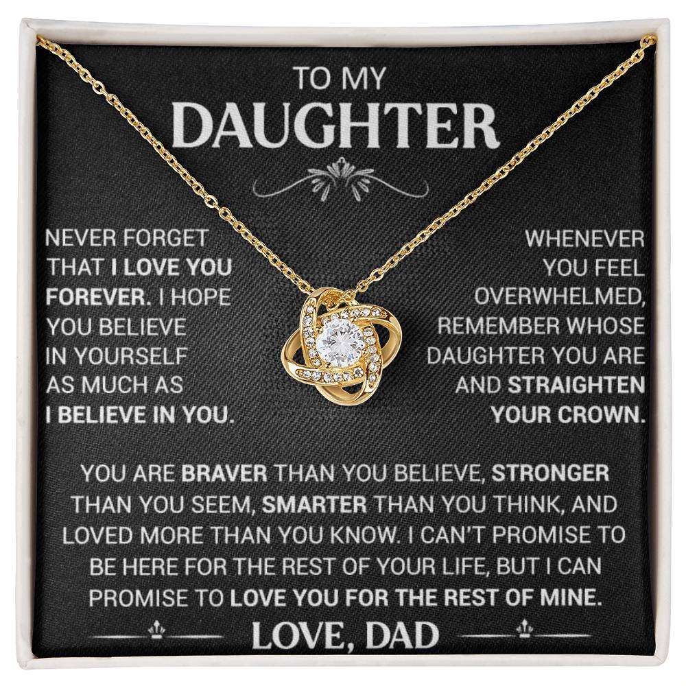 To My Daughter | Necklace with Love Knot