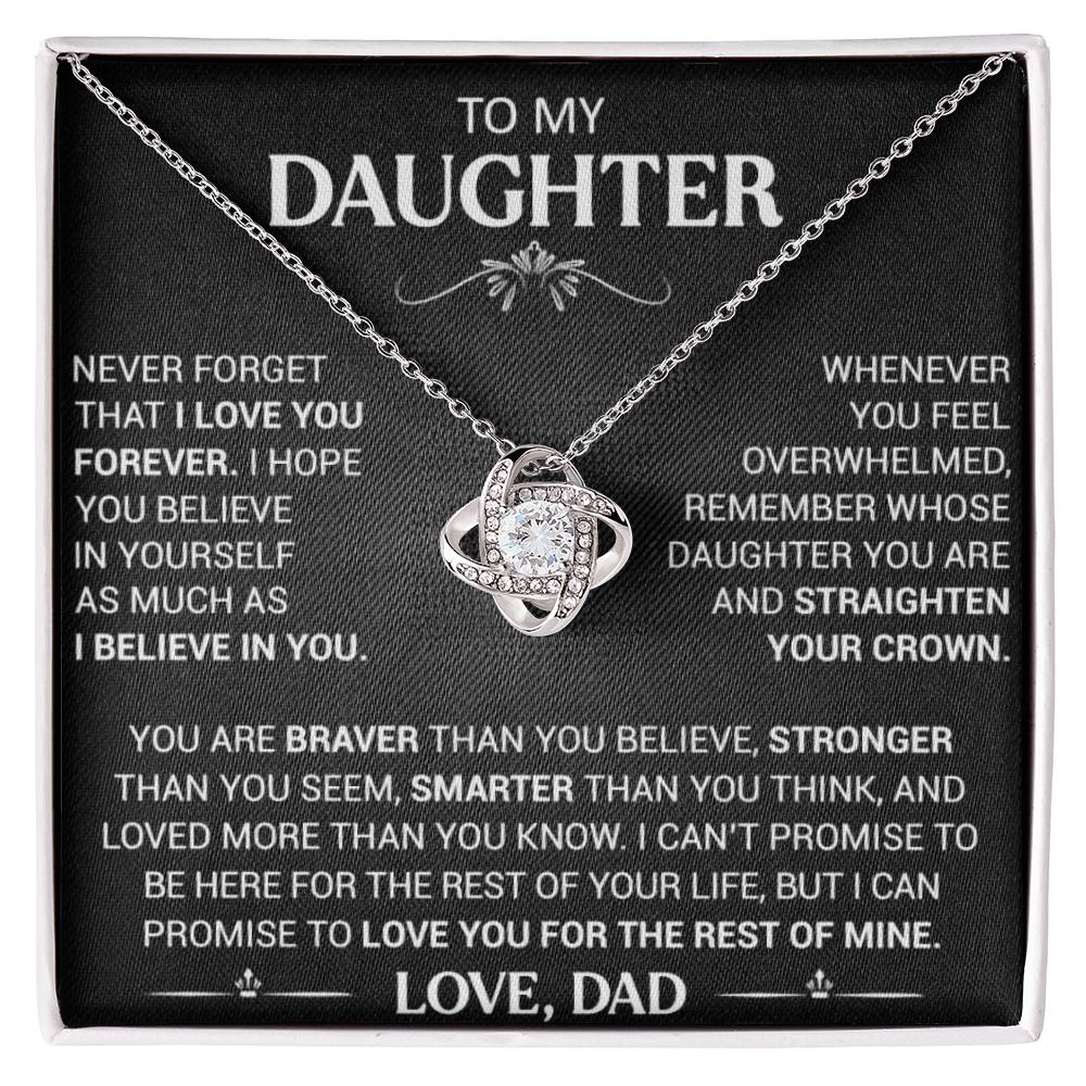 To My Daughter | Necklace with Love Knot