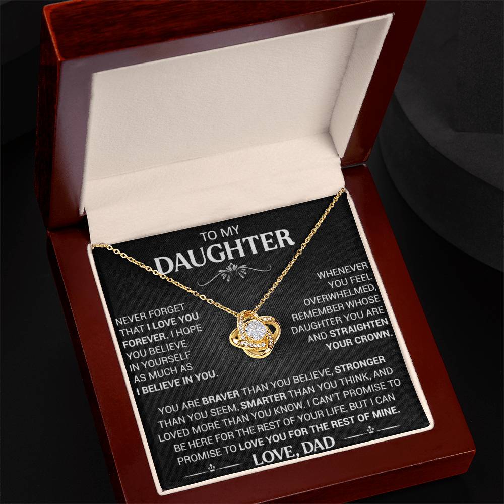 To My Daughter | Necklace with Love Knot