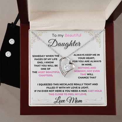 CHRISTMAS SALE - FOREVER LOVE NECKLACE FREE EARRING SET-MOM