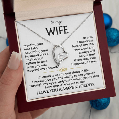 To My Wife - Forever Love Necklace Gift Set - SS568