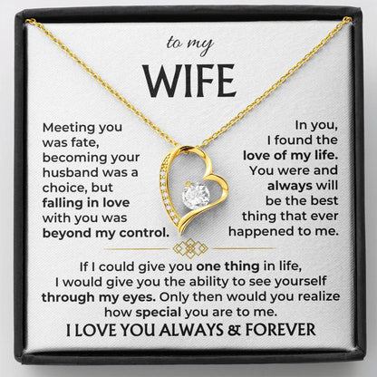 To My Wife - Forever Love Necklace Gift Set - SS568