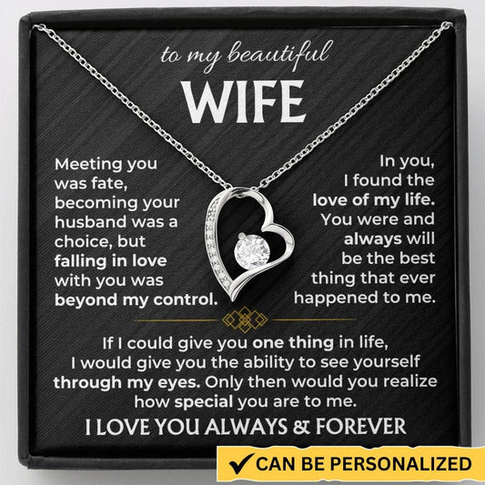 To My Wife - Forever Love Necklace Gift Set - SS568V2